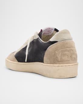 Ballstar Mixed Leather Low-Top Sneakers