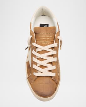 Super-Star Croco Leather Low-Top Sneakers