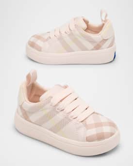 Girl's Cambridge Cotton Check Sneakers, Baby/Toddlers