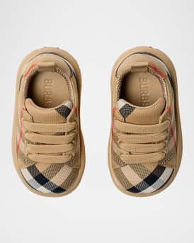 Kid's Cambridge Cotton Check Sneakers, Baby