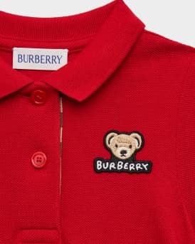 Girl's Astrid Bear Patch Polo Dress, Size 6M-2