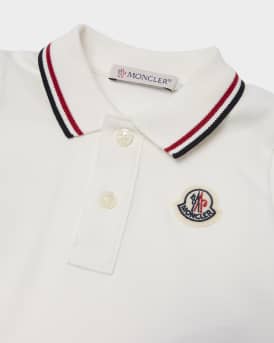 Boy's Tricolor-Trim Short-Sleeve Polo Shirt, Size 6M-3
