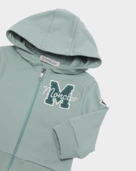 Boy's M Logo Embroidered Zip-Front Hoodie & Joggers, Size 3M-3