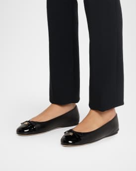 New Marmont GG Nappa Leather Ballerina Flats