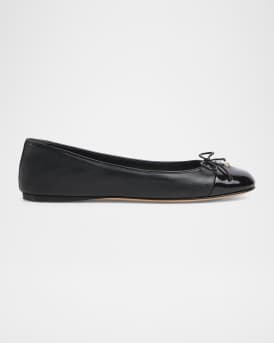 New Marmont GG Nappa Leather Ballerina Flats