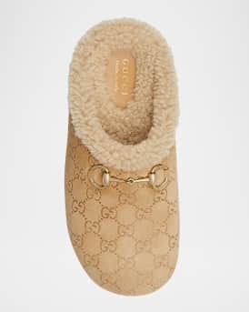 New Sol Suede Shearling Horsebit Mules