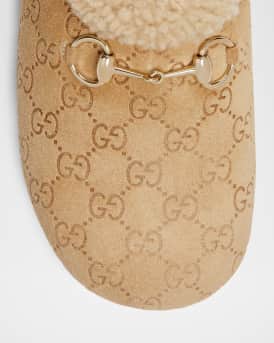 New Sol Suede Shearling Horsebit Mules