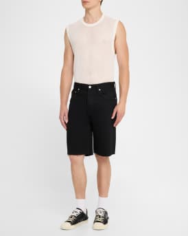 Men's Midnight Black Denim Shorts