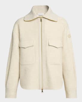 Wool Knit Shirt Jacket