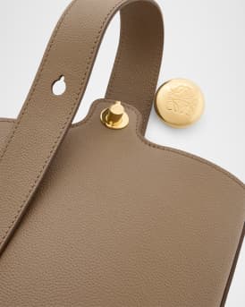 Pebble Mini Bucket Bag in Grain Leather