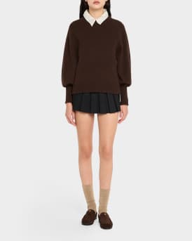 Suede Ruched Mocassin Loafers