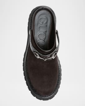 Gum Horsebit Belt Mules