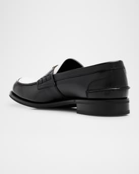 Men's Two-Tone Leather Rubber-Sole Loafers