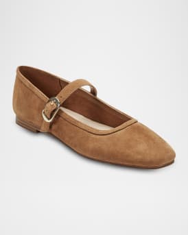 Garissa Suede Mary Jane Ballet Flats