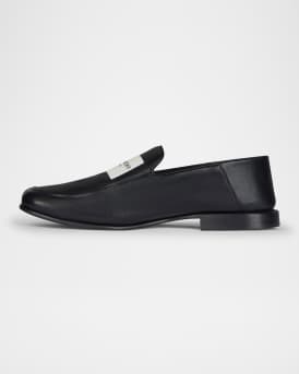 Logo Label Leather Loafers