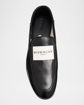 Logo Label Leather Loafers