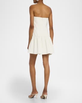 Strapless Cutout Butterfly Crepe Mini Dress