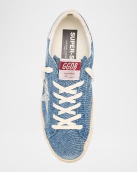 Super-Star Denim Glitter-Star Low-Top Sneakers