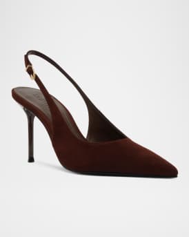 Alicia Suede Slingback Pumps