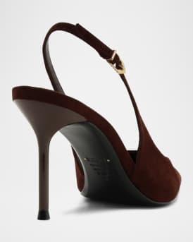 Alicia Suede Slingback Pumps
