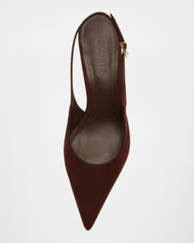 Alicia Suede Slingback Pumps