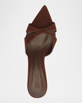 Hilda Suede Crisscross Stiletto Mules