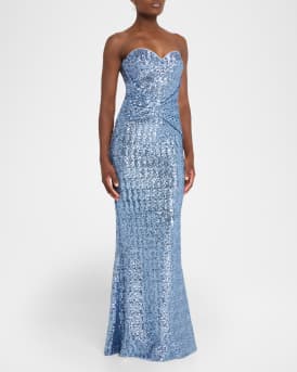 Sweetheart Sequin Column Gown