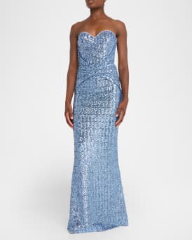 Sweetheart Sequin Column Gown