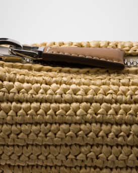 Leather Crochet Shoulder Bag