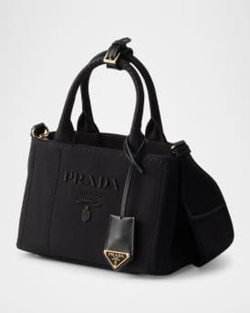 Cotton Canvas Mini Top-Handle Bag