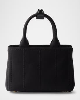 Cotton Canvas Mini Top-Handle Bag