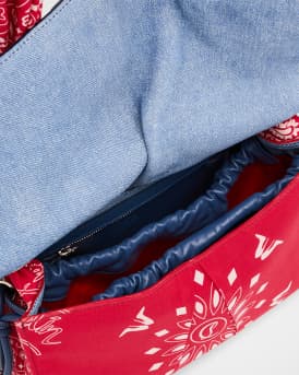 Baggy Bandana Shoulder Bag in Cotton Denim