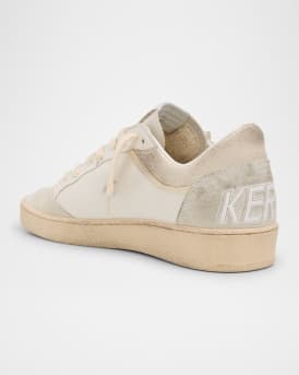 Ball Star Mixed Leather Low-Top Sneakers
