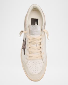 Ball Star Mixed Leather Low-Top Sneakers