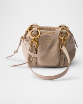 Prada Dangle Leather Mini Top-Handle Bag