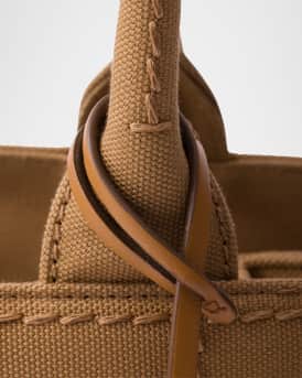 Small Cotton Canvas Top-Handle Bag