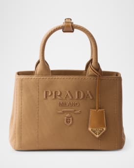 Small Cotton Canvas Top-Handle Bag