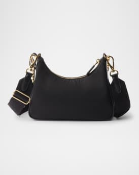 Re-Edition 2005 Re-Nylon And Saffiano Leather Bag With Charm