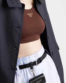 Triangle Rib Knit Crop Tank Top