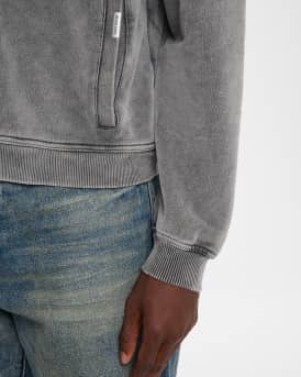 Men's Cotton Script Logo Full-Zip Hoodie