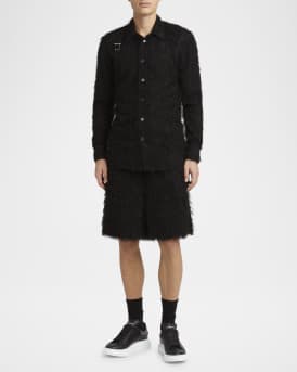 Men's Oversized Studded Leather Low-Top Sneakers