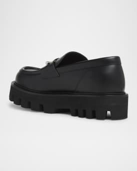 Men's T-Bar Parachute Leather Loafers