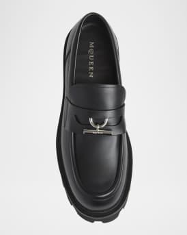 Men's T-Bar Parachute Leather Loafers
