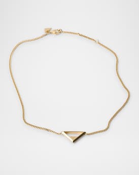 Triangle Brass Station Necklace