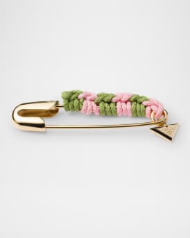 Crochet Safety Pin Brooch