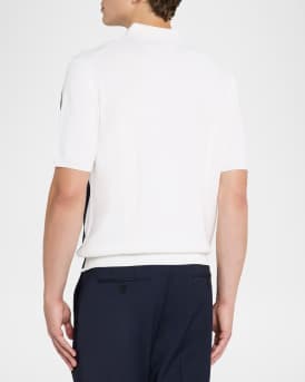 Men's Pentel Color-Block Knit Polo Shirt