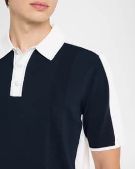 Men's Pentel Color-Block Knit Polo Shirt