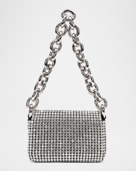 Micro Nia Crystal Leather Shoulder Bag