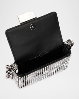 Micro Nia Crystal Leather Shoulder Bag