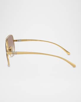 MU A56S Metal Aviator Sunglasses